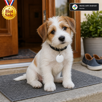 Traceur intelligent pour animaux de compagnie avec 1 an d'autonomie de la batterie pour chiens et chats - Compatible iOS et Android, porte-clés