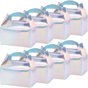 Caja de pared con diseño de montaña holográfica arcoíris, para refrigerios infantiles, dulces, juguetes, se puede personalizar según las necesidades - Product Image 1