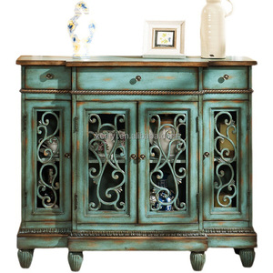Vitrina de whisky de madera de campo americano Antiguo Gabinete de entrada de sala de estar gabinete de zapatos de roble - Product Image 2