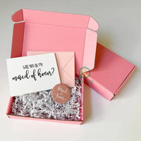 Boîtes d'expédition postales en carton ondulé personnalisées avec impression couleur de logo sur mesure pour emballages cosmétiques roses