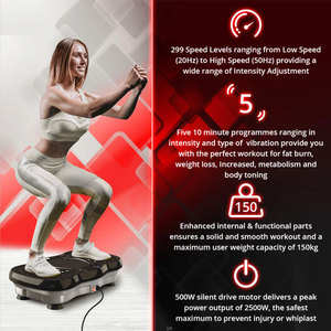 Machine vibrante verticale ABS pour usage domestique, portable, capacité de charge 150 kg, mini-plateformes vibrantes pour le corps, écologique - Product Image 5
