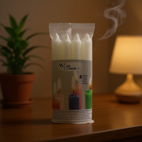 Paquete de 4 Velas Blancas, Difusor de Aromaterapia y Porta Incienso, España, Para Todas las Estaciones