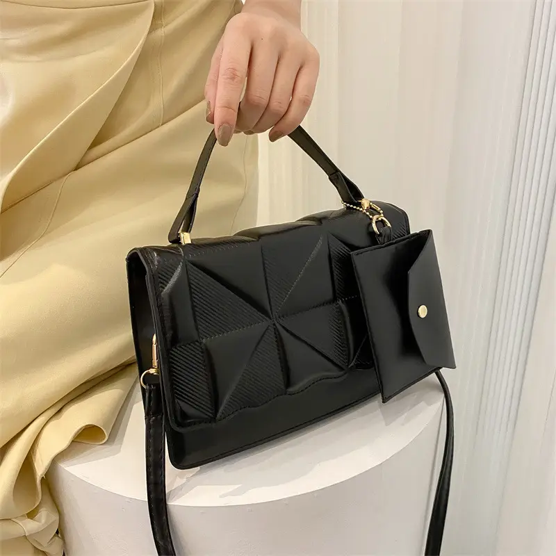Hot Sales Elegant Handbags Customized Logo Shopping Tote Bags Lady Women Pu Leather Handbags New Design