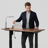 ZWEAL - Table réglable en hauteur électrique à double moteur, 3 niveaux, mécanisme de levage, cadre de bureau ergonomique pour le travail debout