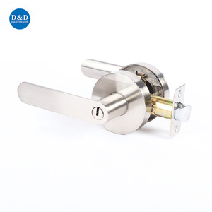 Đơn giản vòng tăng bên ngoài cửa handleset loại hợp kim kẽm 3 Đòn bẩy khóa hình ống lockset Brass xi lanh - Product Image 2