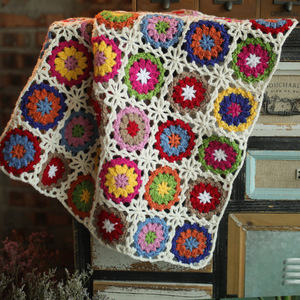 Y-Z carré serviette <span class=keywords><strong>crochet</strong></span> canapé loisirs tapis fait main châle jette couverture couettes - Product Image 2