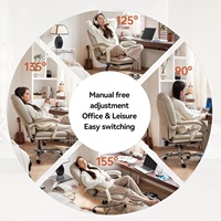Chaise de direction pivotante moderne et luxueuse en cuir synthétique de qualité supérieure, design ergonomique confortable de style canapé pour bureau professionnel