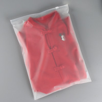 Personnalisé imprimé mat givré blanc cpe en plastique fermeture à glissière sacs pour chaussures vêtements sous-vêtements emballage