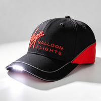 Cappellino da Baseball LED Bicolore con Logo Personalizzato, Ricamo 3D a Contrasto, Cappello Luminoso per Pesca Notturna e Campeggio