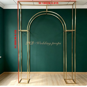DKB Espejos Arqueados Metálicos Modernos de Gran Venta, Juego de Paneles Decorativos Verdes Desmontables para Pared, Diseño Interior, Decoración de Bodas - Product Image 3