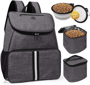 Sac de voyage pour chien homologué BSCI, sac à dos pour animaux de compagnie approuvé par les compagnies aériennes, sac à dos de voyage pour animaux avec sac de transport pour accessoires, adapté aux voyages en avion - Product Image 3