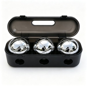 Kit <span class=keywords><strong>de</strong></span> <span class=keywords><strong>jeu</strong></span> <span class=keywords><strong>de</strong></span> <span class=keywords><strong>boules</strong></span> en acier inoxydable, 3 pièces, étui en plastique, <span class=keywords><strong>jeu</strong></span> familial pour pelouse, plage, jardin - Product Image 5