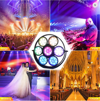 Projecteur LED rétro haute luminosité 7x50W COB, effet stroboscopique course de chevaux, lumières de scène DMX512 pour DJ, discothèque, mariage