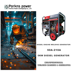 Porknos điện diesel hàn hồ quang Máy phát điện 250amp 300A động cơ diesel 3 trong <span class=keywords><strong>1</strong></span> máy phát điện/thợ hàn/máy nén với AVR - Product Image 5