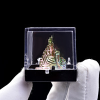 Vente en gros boîte cadeau en acrylique exquis de bismuth cristal de bismuth naturel décoration en pierre minérale