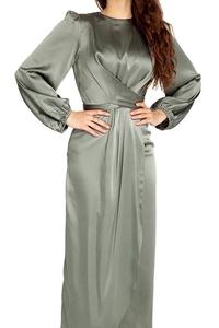 Abaya musulmane en satin, robe maxi <span class=keywords><strong>sexy</strong></span>, vêtements, OEM/ODM, unie, Dubaï, islamique, soie, Arabie saoudite, Turquie, Égypte, prière, ouverte, pour femmes - Product Image 4