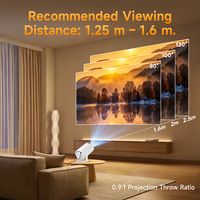 Proyector Portátil de Cine en Casa 290 ANSI 720P para HY300 Pro Android 14 con Corrección Trapezoidal Automática, Enfoque Manual, BT5.4 y 8K