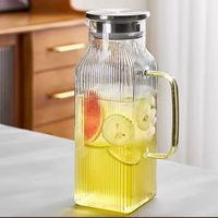 Carafe en verre borosilicate de haute qualité, pot carré en verre, bouilloire pour café, jus, lait, eau