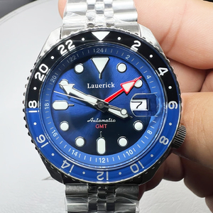 Reloj Mecánico Automático Seikot <span class=keywords><strong>5</strong></span> <span class=keywords><strong>GMT</strong></span> Azul y Negro, Deportivo, a Rayas, Resistente al Agua - Product Image 5