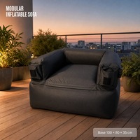 Canapé gonflable monoplace de haute qualité, chaise pneumatique robuste en tissu PVC épais pour le camping, les voyages et la maison