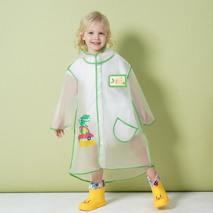 Cartoon Small Dinosaur EVA Waterproof Raincoat XL Tamanho para a escola primária Baby <span class=keywords><strong>Kids</strong></span> para Camping Caminhadas Meninos Meninas-Atacado - Product Image 1