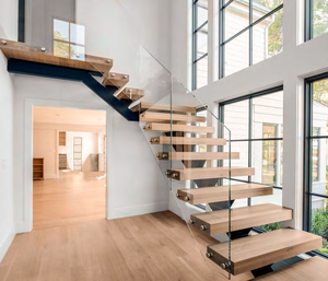 <span class=keywords><strong>Scala</strong></span> Moderna Personalizzata in Acciaio con Balaustra in Vetro e Scale Combinabili per Villa e <span class=keywords><strong>Casa</strong></span> Duplex - Product Image 5