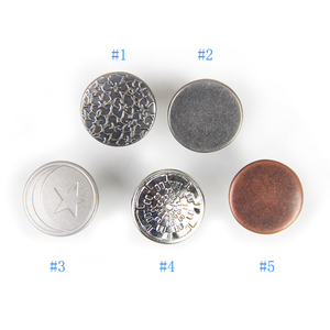 Nút Quần Jean Bằng Kim Loại Có Thể Tháo Rời Có Thể Điều Chỉnh Đinh Bằng Đồng Thiết Kế Mới 2021 Cho Quần Áo Jean - Product Image 4