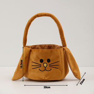 Panier de Pâques personnalisé en minky, broderie de nom, vide, monogramme personnalisé, sac de Pâques en forme de <span class=keywords><strong>lapin</strong></span> - Product Image 2