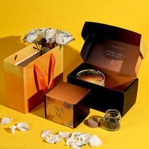 Conjuntos de productos de tubo de cartón de lujo personalizados, embalaje de caja de regalo de tubo de papel Kraft marrón con logotipo impreso para comida Kraft - Product Image 1