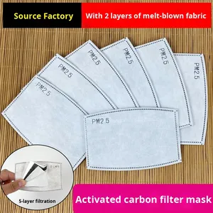 Lámina de <span class=keywords><strong>Filtro</strong></span> PM2.5 de 5 Capas, Carbón Activado Antiolor, Junta Desechable No Tejida, Accesorios para Mascarillas Faciales Completas, Regalo Empresarial - Product Image 5