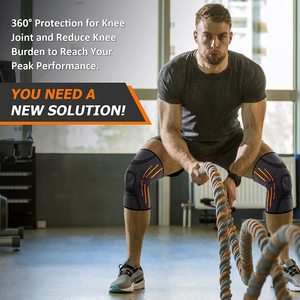Penyangga Lutut Kompresi untuk Nyeri Lutut saat Berolahraga, Berlari, Bola Basket, Gym, Pereda Nyeri Sendi Arthritis - Product Image 3