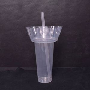 Disposable <b>Drink</b> <b>Straw</b> Custom Fried Chicken Snack Bowl Hotpot Wholesale Food Takeaway <b>Plastic</b> Cup With Tray - Product Image 4