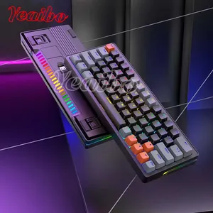 Rgb retro makro anahtarları anahtarı tablet gökkuşağı için arkadan aydınlatmalı win ios oyun anahtarları pc oyuncular şeffaf mekanik klavye