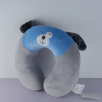 Oreiller de voyage en forme de U pour le cou, en peluche, pour animaux de compagnie, en polystyrène, doux, lavable, pour le bureau