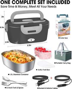 Boîte à lunch électrique en acier inoxydable à vente chaude, pour la voiture et la maison, avec sac à main - Product Image 2