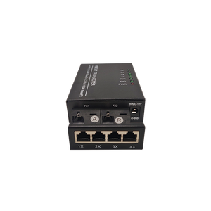 ตัวแปลงสื่อ SC ตัวรับส่งสัญญาณแสง10/100ม. 20กม. 2 SC + 4 RJ45สวิตช์ไฟเบอร์ออปติก - Product Image 3