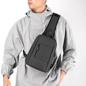 Trendy Koreanstyle Men's Large Capacity Business Messenger Crossbody Bag with Multifunctional Pockets - Product Image 4