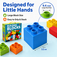 Juego de 208 Bloques de Construcción Grandes para Niños, Juguete Educativo STEM Preescolar, Bloques de Construcción Grandes y Huecos para Niños