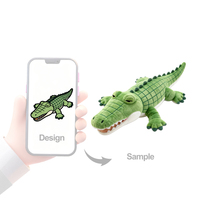 Usine de jouets en peluche, fabrication sur mesure, coton PP élastique, animal en peluche doux, crocodile, long coussin en peluche, enfants, câlin, soulagement du stress