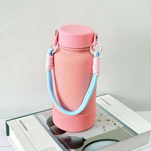 Double Wall 18/8 <b>Stainless</b> <b>Steel</b> Vacuum Insulated Children Sports <b>Water</b> <b>Bottle</b> Drinking Straw Cap Colorful Eco-Friendly 12-24hr - Product Image 6