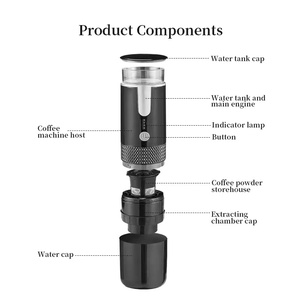 2024 nueva cafetera portátil 2 en 1 Fuente de alimentación Manual para uso en coche con cápsulas de café <span class=keywords><strong>Nespresso</strong></span> y café en polvo - Product Image 4