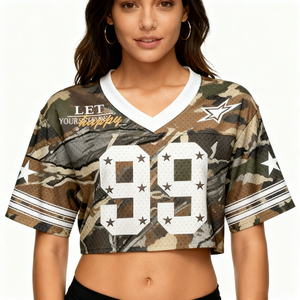T-shirts amples Y2K personnalisés pour femmes, col en V, manches courtes, vêtements de sport, hauts en maille, streetwear, jersey court – Fabrication chinoise - Product Image 4