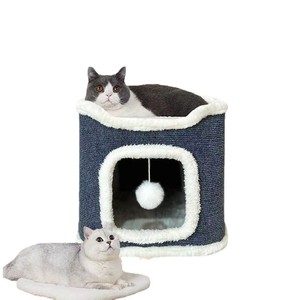 Nichoir pour chat en sisal avec trou d'arbre, intimité et chaleur, utilisable en toutes saisons - Product Image 1