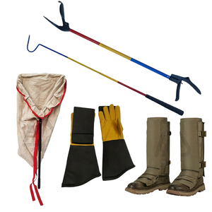 Juego de herramientas de manipulación de serpientes personalizadas de tamaño pequeño Control Maestro de Plagas para el cuidado de mascotas Incluye gancho de pinzas para rescate de reptiles animales - Product Image 1