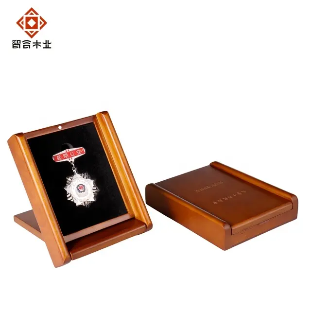 100% Solid Walnut Single Coin Display Factory Custom Reusable Wooden Box Recyclable Feature Wooden Bamboo Boxes Collection