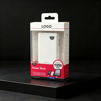 Boîte en papier rigide écologique et recyclable personnalisée avec fenêtre transparente en PVC et surface gaufrée pour câble de charge USB