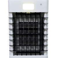 Refroidisseur d'air portable avec lumière, alimentation par batterie/électricité DC, faible bruit, économie d'énergie, pour le bureau et la maison