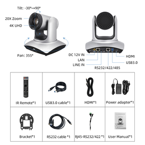 JJTS kato système de vidéoconférence à distance ip h dmi caméra ptz zoom 20x usb 3.0 4k caméra de visioconférence - Product Image 6