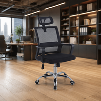 Chaise de bureau pivotante confortable avec appui-tête, hauteur réglable, chaise de direction durable pour le bureau à domicile