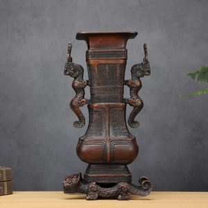 Jingciren Boutique - Adornos de Bronce Antiguo, Olla Ssangyong de los Estados Combatientes, Adornos de Olla de Bronce, Artesanía de Decoración para el Hogar, Fábrica - Product Image 6